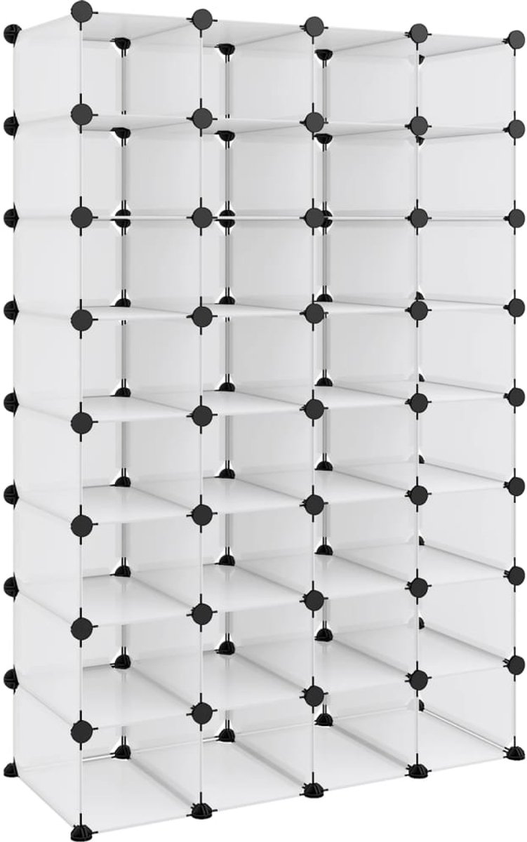 Schoenenkast | Schoenenrek 93x36,5x140 cm polypropeen transparant (6248446698694)