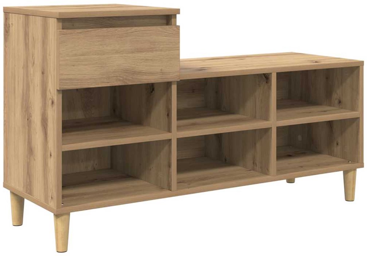 Schoenenkast | Schoenenrek Artisan Eiken 102 x 36 x 60 cm Bewerkt hout (6932537461020)