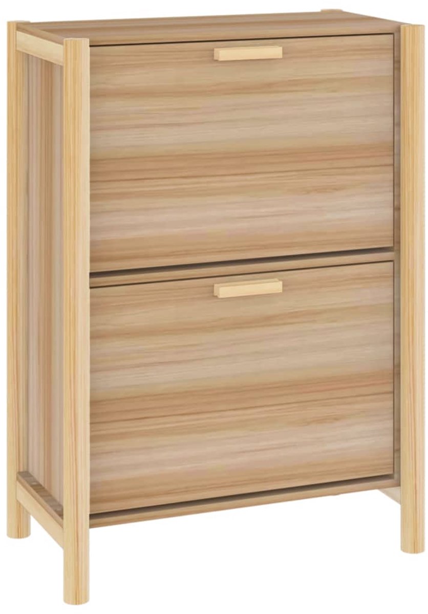 Schoenenkast | Schoenenrek | Opbergkast 57,5x33x80 cm bewerkt hout (6248446690384)