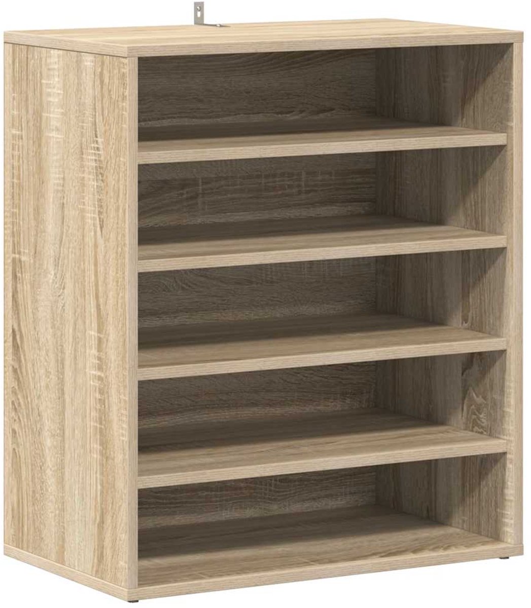 Schoenenkast | Schoenenrek | Opbergkast 60x35x70 cm bewerkt hout sonoma eikenkleurig (6248446691350)