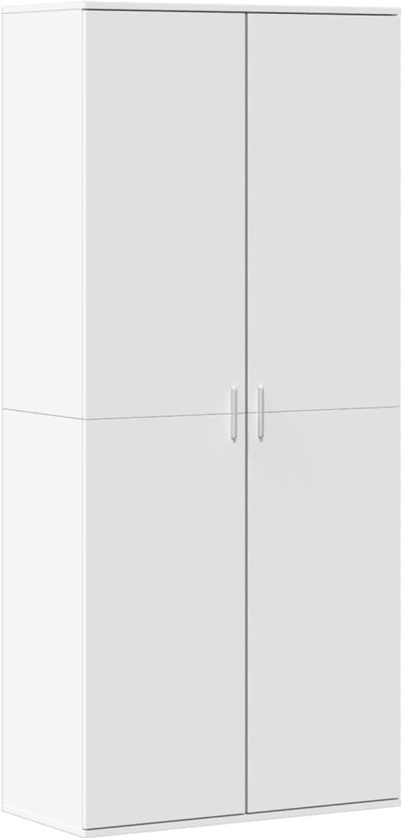 Schoenenkast | Schoenenrek | Opbergkast 80x39x178 cm bewerkt hout wit (6248446692814)