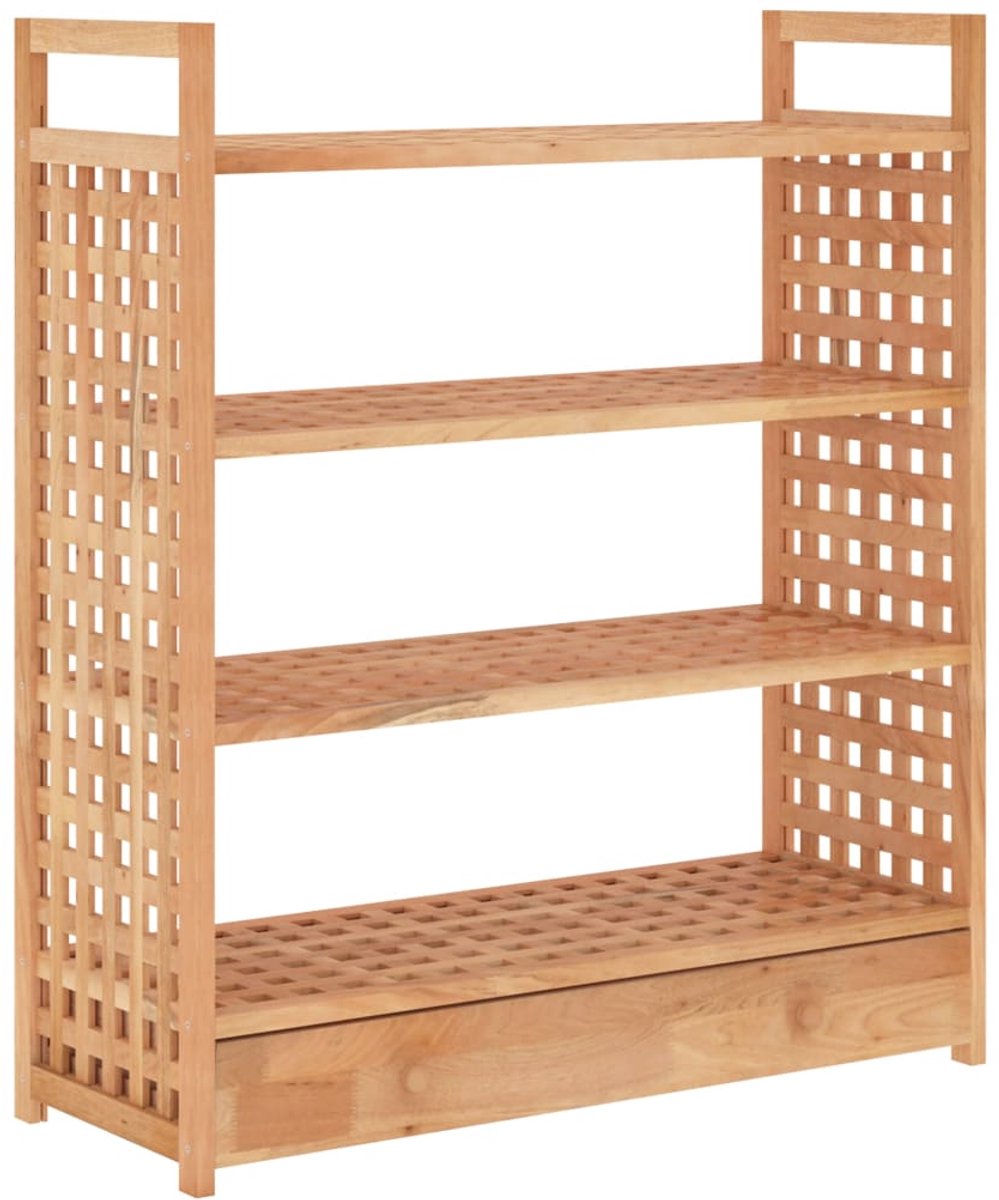 Schoenenkast | Schoenenrek met lade 70x27x81 cm massief walnotenhout (6248446698953)