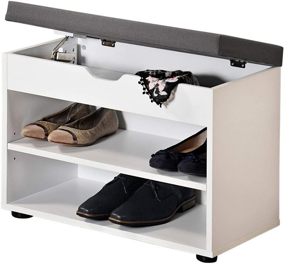 Schoenenkast met Zitkussen - Ruimtebesparende Opberger voor Schoenen en Meer (9101065358165)