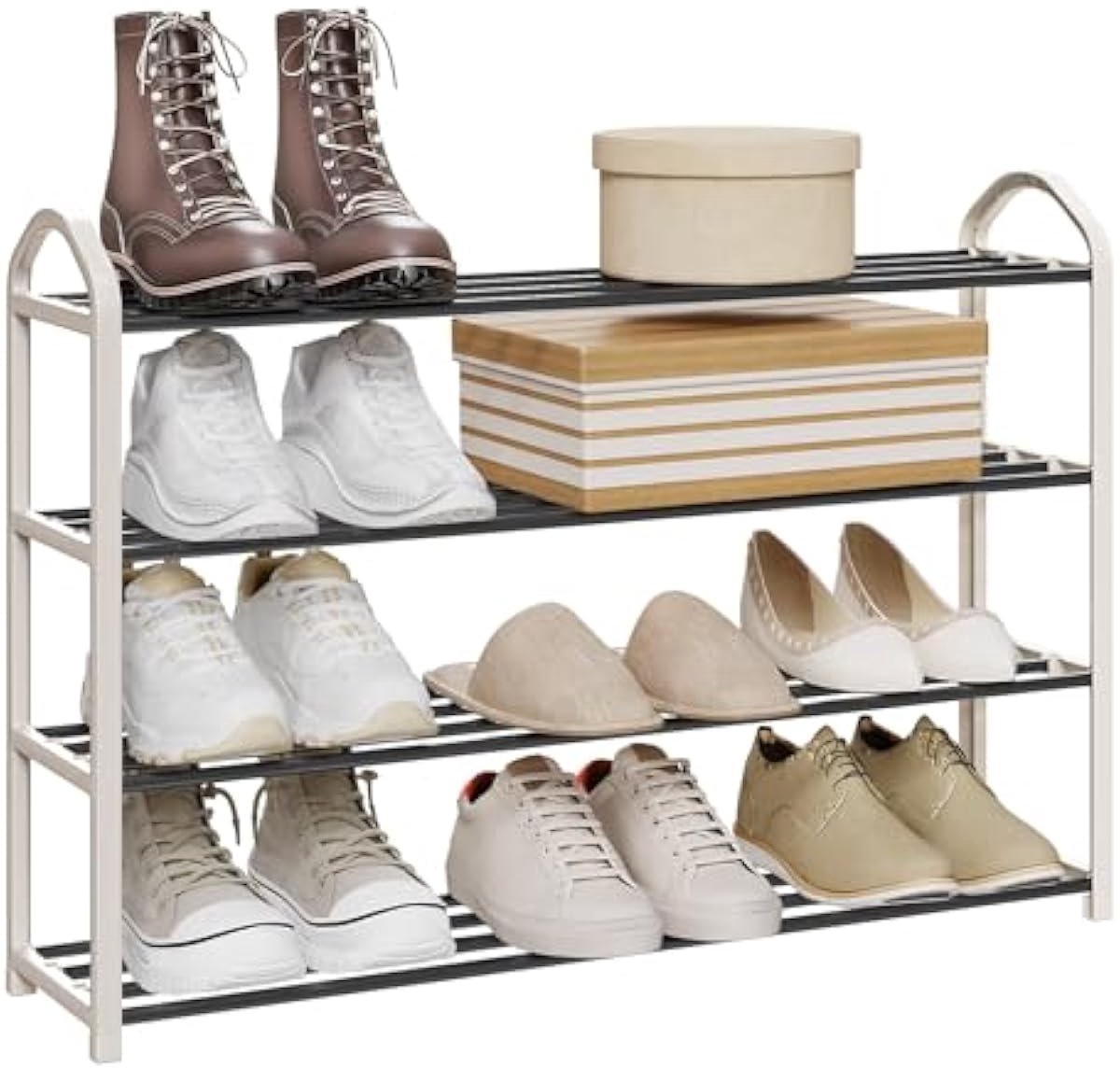 Schoenenrek 4-Laags - Metalen Schoenenstandaard - Voor 16 Paar Schoenen (5487571813508)