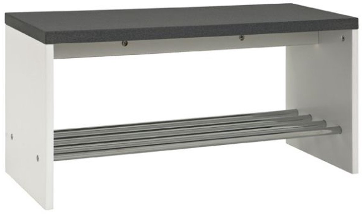 Schoenenrek | 85 kg draagvermogen | Granieten design - Haku - Schoenenrek - Antraciet - MDF; Metaal (4001070955302)