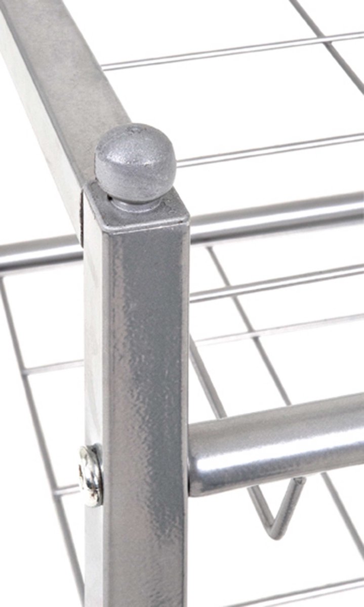 Schoenenrek Leonore 80cm, 2 planken - aluminium - Haku - Schoenenrek - Grijs - Aluminium (4001070387165)