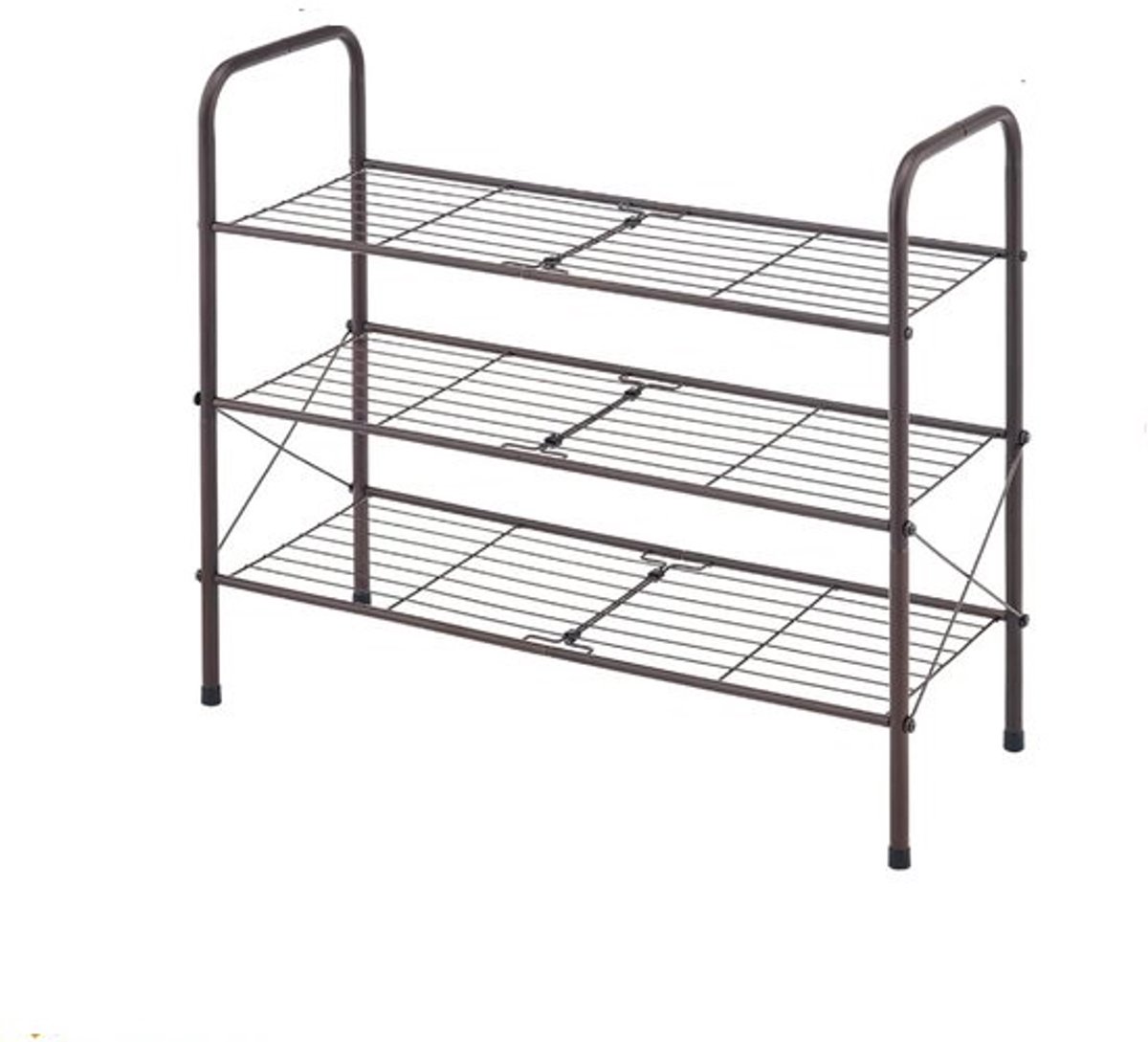 Schoenenrek met 3 niveaus, 70 cm metalen schoenenrek, schoenenstandaard, rek schoenen 20 paar voor ingang, hal, garderobe, woonkamer, slaapkamer, 70 x 58 x 27 cm (6152245351301)