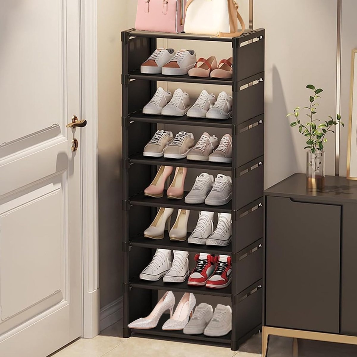 Schoenenrek met 8 niveaus - ruimtebesparend - geschikt voor 16 paar schoenen (9508813686721)