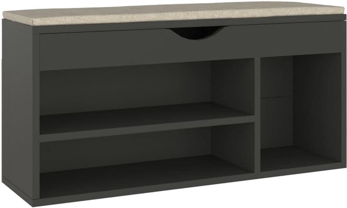 Shoe Opbergbank met Zitkussen 104x30cm - Comfortabele Schoenenkast en Zitmeubel (9101060894477)