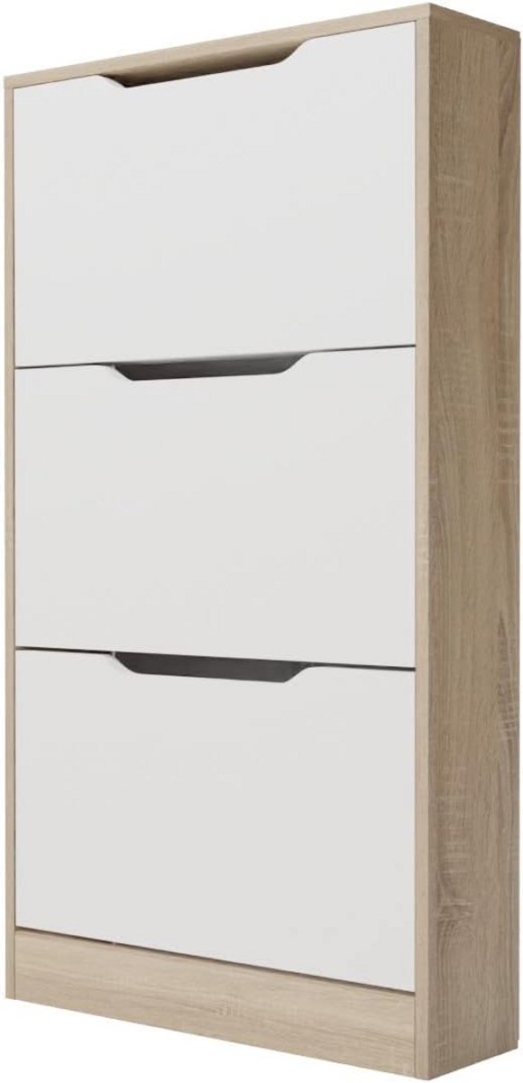 Smal schoenenkast met 3 deuren - Praktisch en compact opbergmeubel (9101057937668)
