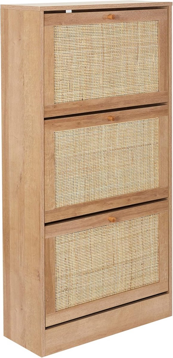 Smalle schoenenkast met 3 deuren voor entree en hal - Compacte opbergkast (9101059722910)