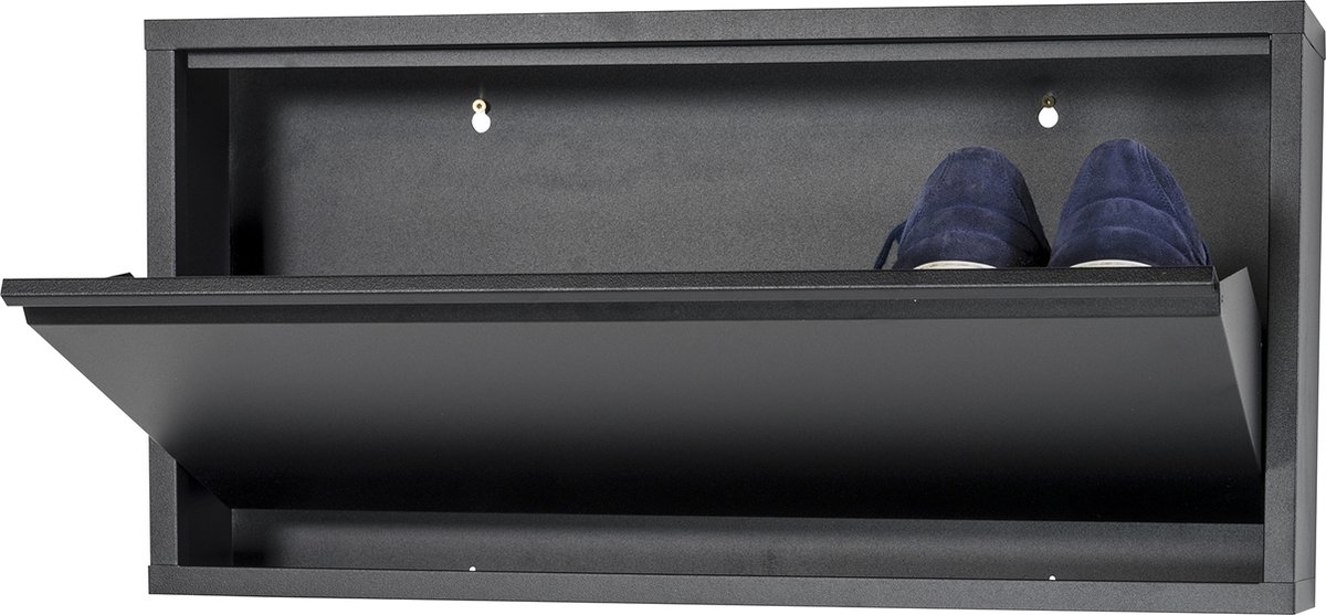 Spinder Design schoenenkast Billy 1 - Zwart - 3 paar schoenen - Staal (8712077105992)