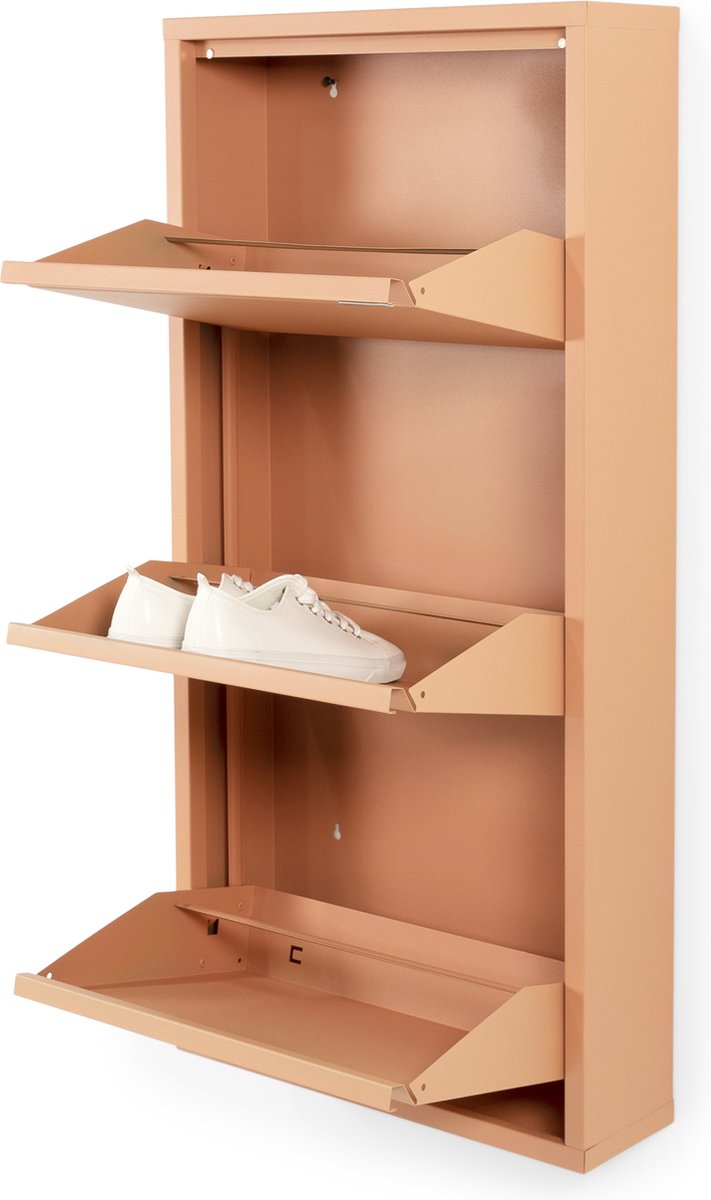 Spinder Design schoenenkast Billy 3 - Clay Terra - 6 paar schoenen - Staal (8712077111535)