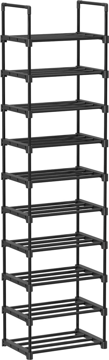 Unyqoos ® Hoog Efficiënt Ruimtebesparend Schoenenrek met 10 Verstelbare Niveaus voor Maximaal 20 Paar Schoenen (8721323004378)