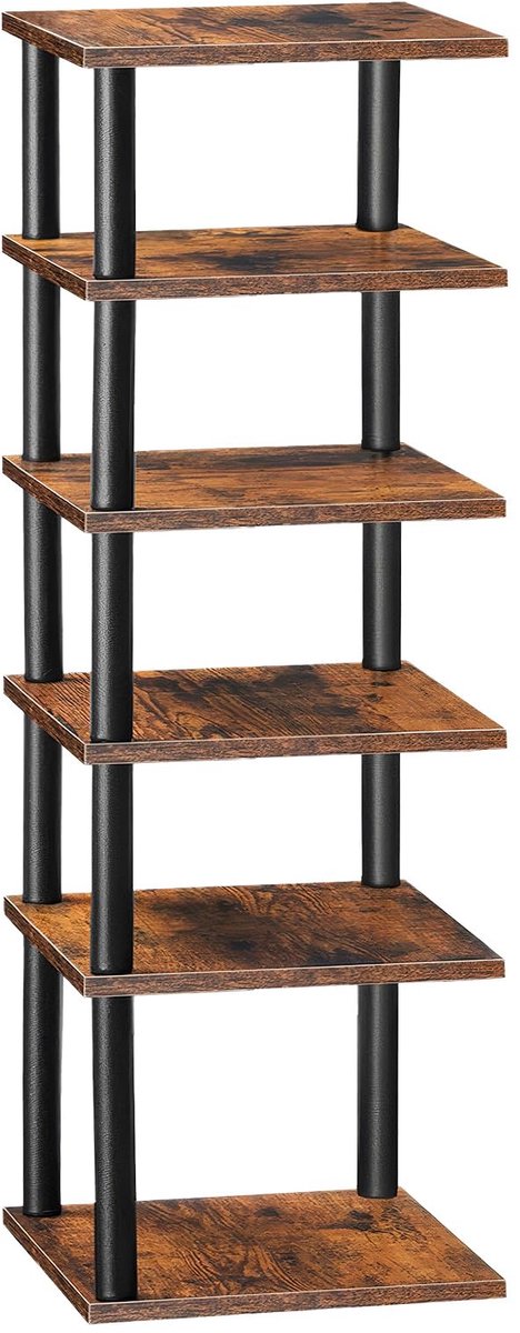 Unyqoos® Ruimtebesparend 6-laags hoekig schoenenrek voor hal en slaapkamer (8721323760731)