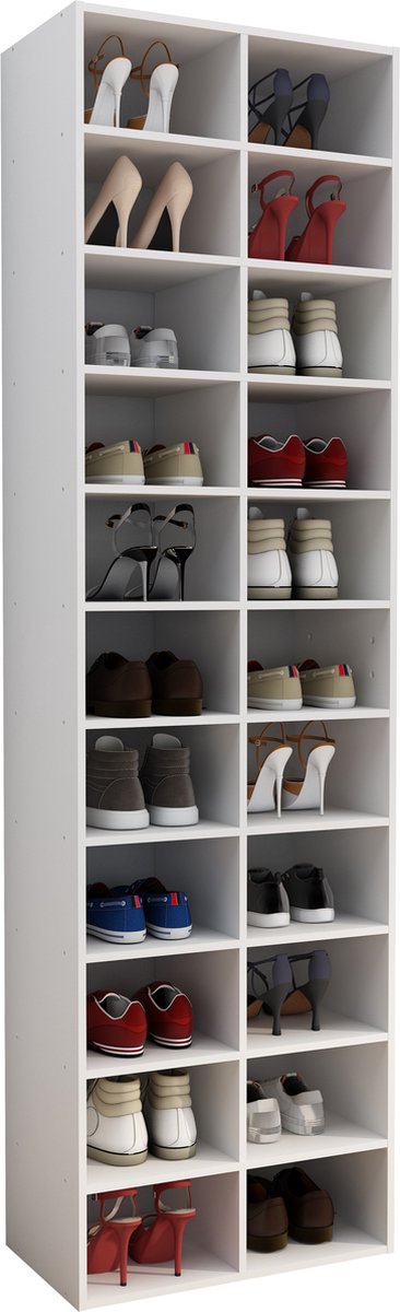 VCM Houten halkast Schoenenkast Schoenrek Schoenenkast 22 vakken Hinsol XL Houten halkast Schoenenkast Schoenrek Schoenenkast 22 vakken Hinsol XL (4051814427329)