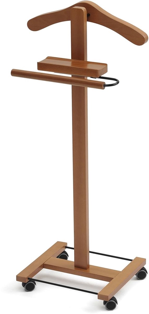 Valet van massief beukenhout - elegant en praktisch - 1 stuk - wengé (9502398245588)