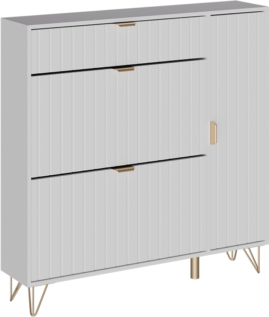 Vicco Helge Schoenenkast - 108 x 107.5 cm Wit (4066731491599)