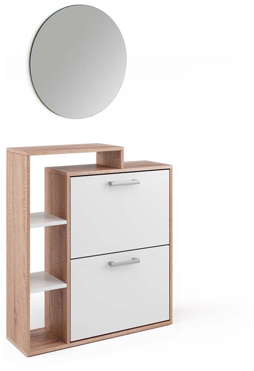Vicco Orlando Schoenklaprek - 2 delen, met spiegel Sonoma (4066731381937)