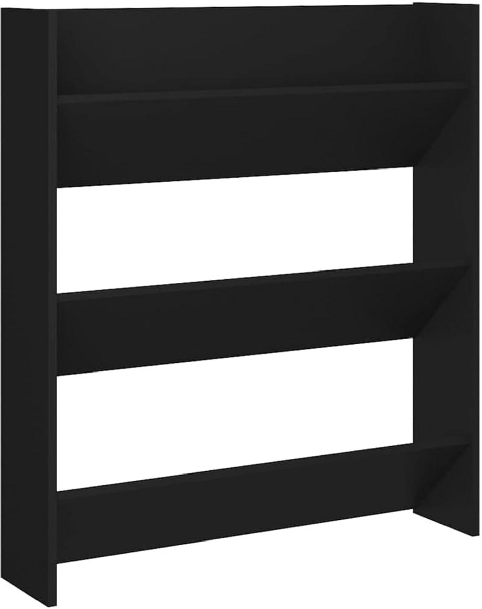 Wand schoenenkast 80x18x90 cm - Opklapbaar schoenenrek voor hal (9101066217058)