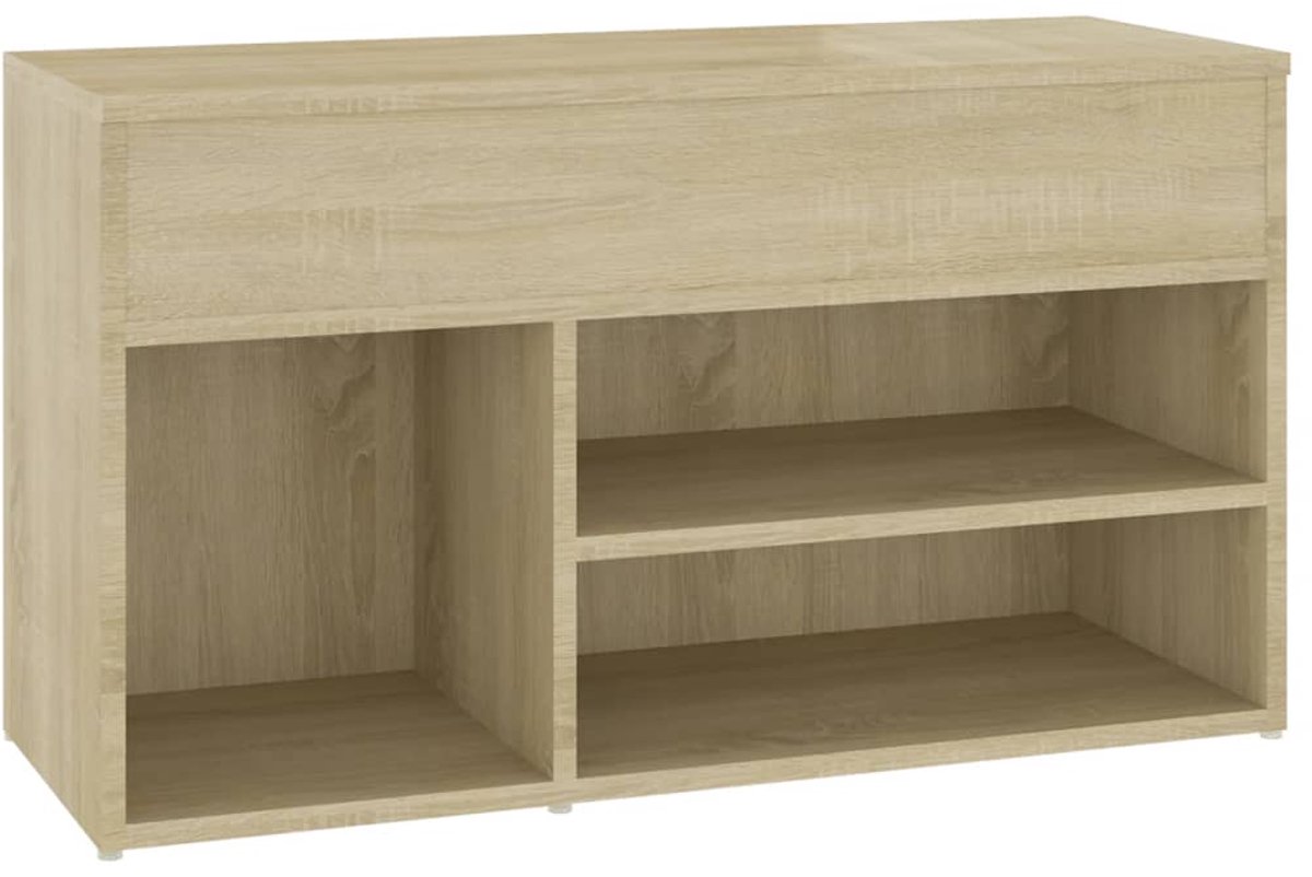 vidaXL Schoenenbank - 80x30x45 cm - Sonoma eiken Schoenenbank - Opbergbank - Houten Bank - Bruine Bank - Salontafel (8025811846984)