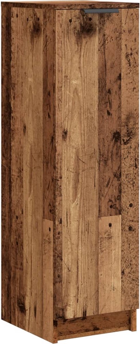 vidaXL - Schoenenkast - 29,5x35x100,5 - cm - bewerkt - hout - oud - houtkleurig (8721158442802)