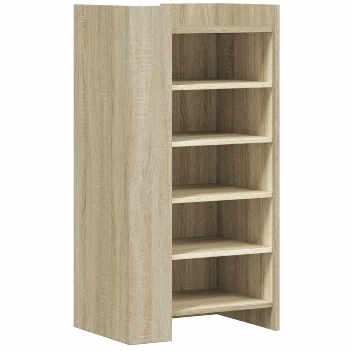 vidaXL - Schoenenkast - 52x37,5x100 - cm - bewerkt - hout - sonoma - eikenkleurig (8721102806254)