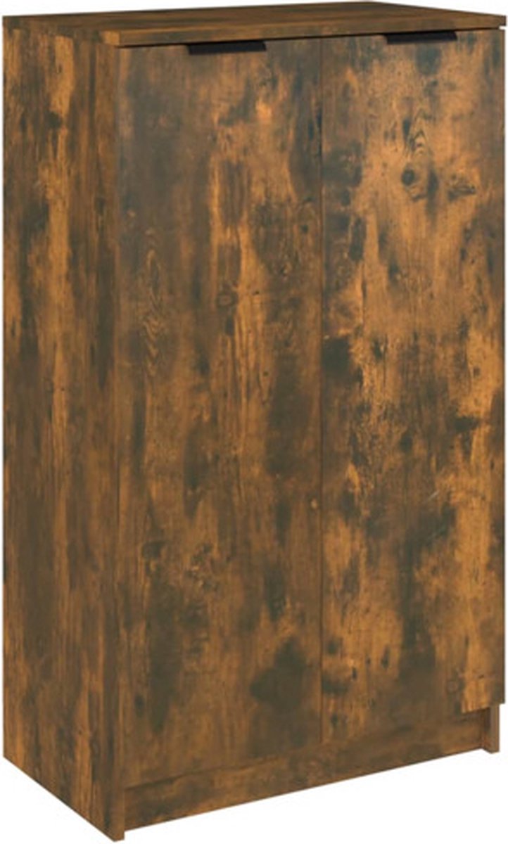 vidaXL - Schoenenkast - 59x35x100 - cm - bewerkt - hout - gerookt - eikenkleurig (8720287084709)