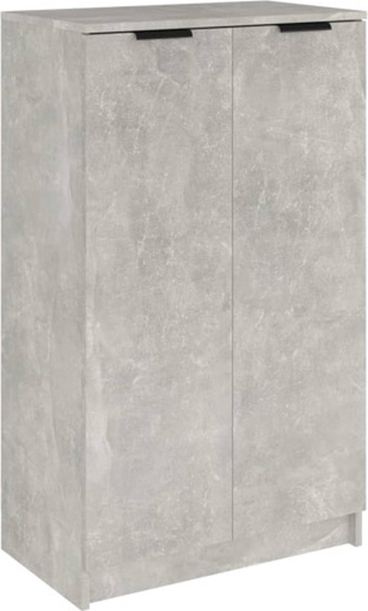 vidaXL - Schoenenkast - 59x35x100,5 - cm - bewerkt - hout - betongrijs (8720287079750)