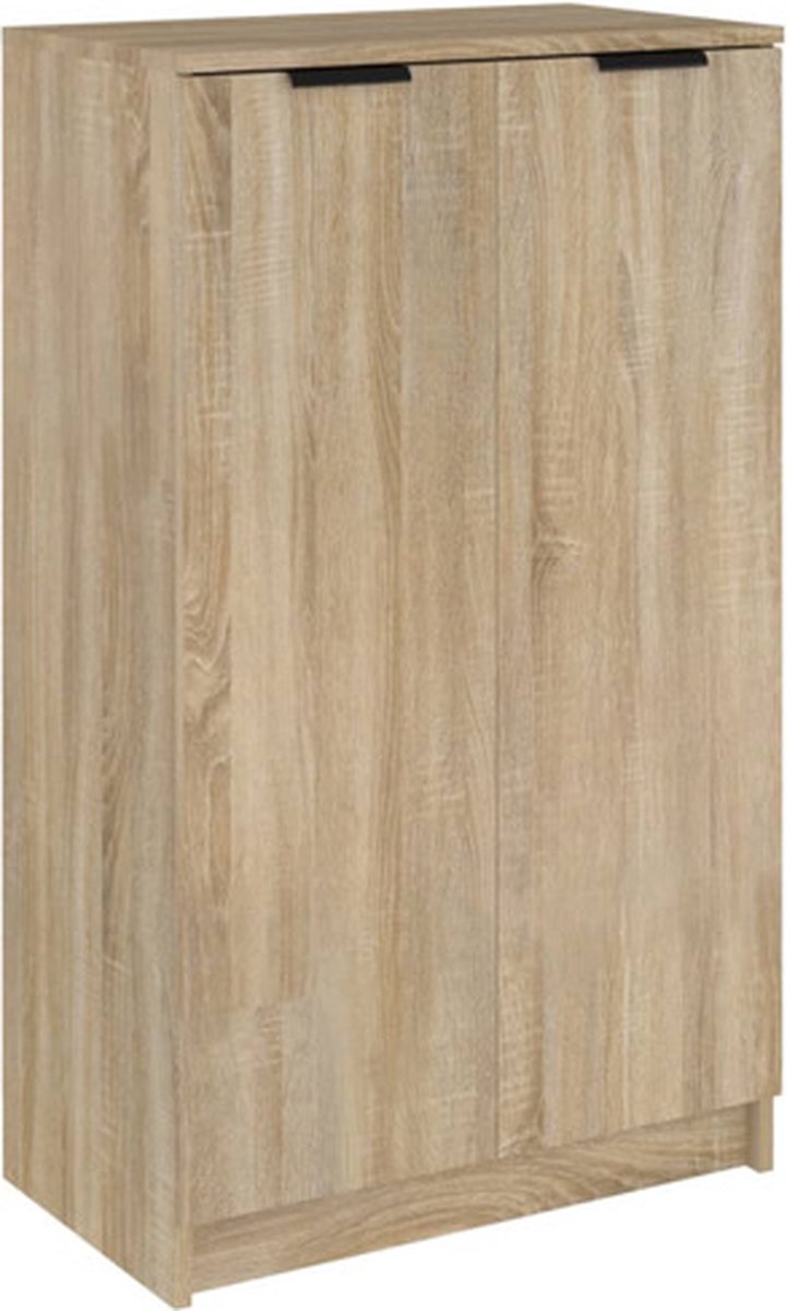 vidaXL - Schoenenkast - 59x35x100,5 - cm - bewerkt - hout - sonoma - eikenkleurig (8720287079743)
