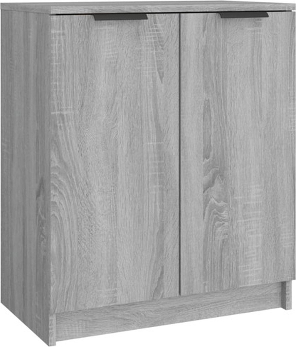 vidaXL - Schoenenkast - 59x35x70 - cm - bewerkt - hout - grijs - sonoma - eikenkleurig (8720287084655)
