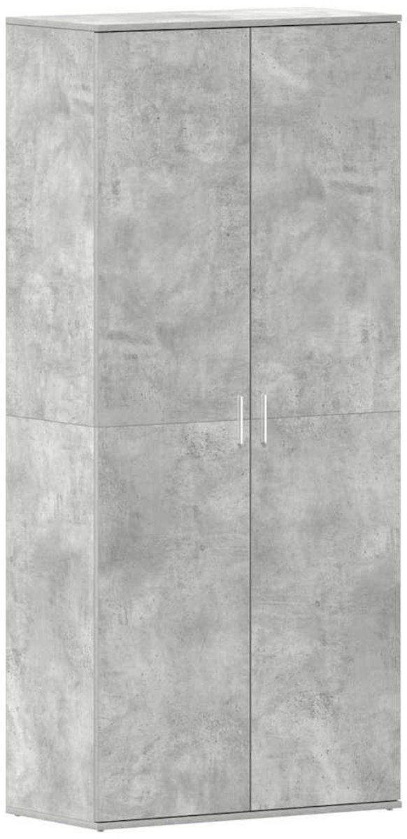 vidaXL - Schoenenkast - Beton - Grijs - 80 - x - 39 - x - 178 - cm - Bewerkt - hout (8721158860323)