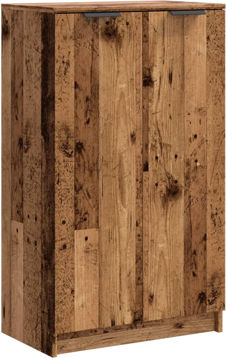 vidaXL Schoenenkast - Oud Hout - 59x35x100,5 cm Schoenenrek - Schoenenrekken - Opbergrek Voor Schoenen - Schoenenstellage (8167702989155)
