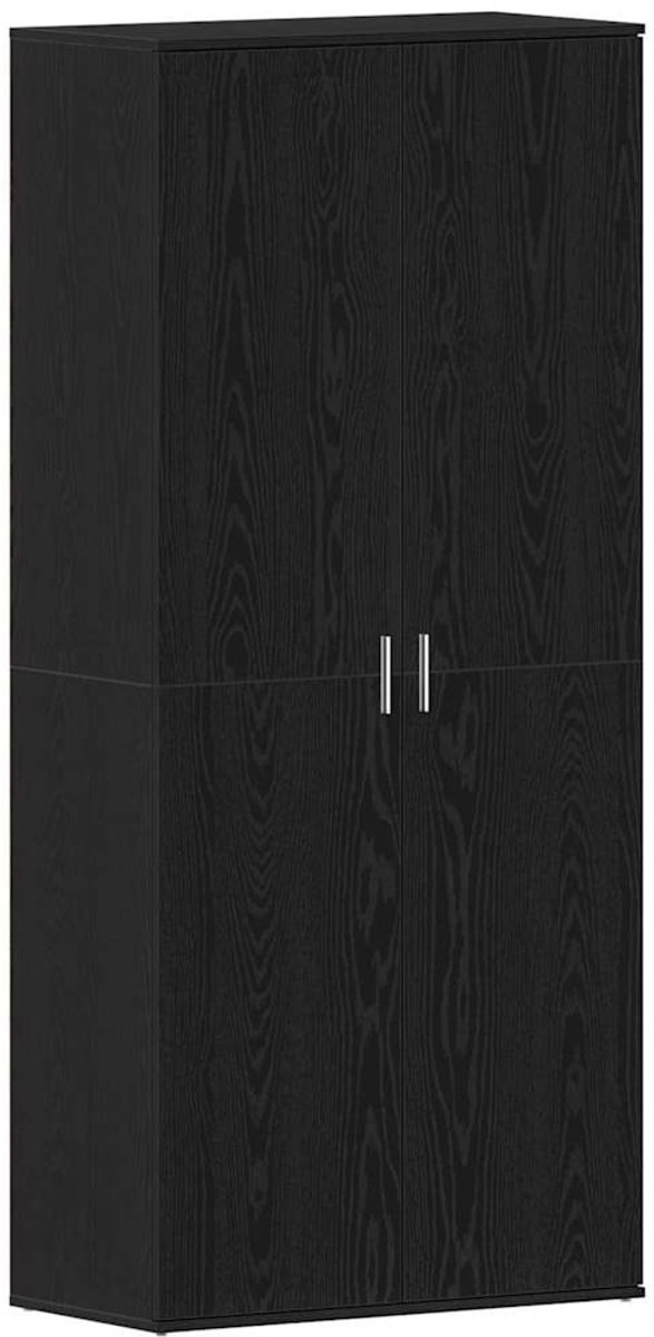 vidaXL - Schoenenkast - Zwart - Eiken - 80 - x - 39 - x - 178 - cm - Bewerkt - hout (8721158860385)