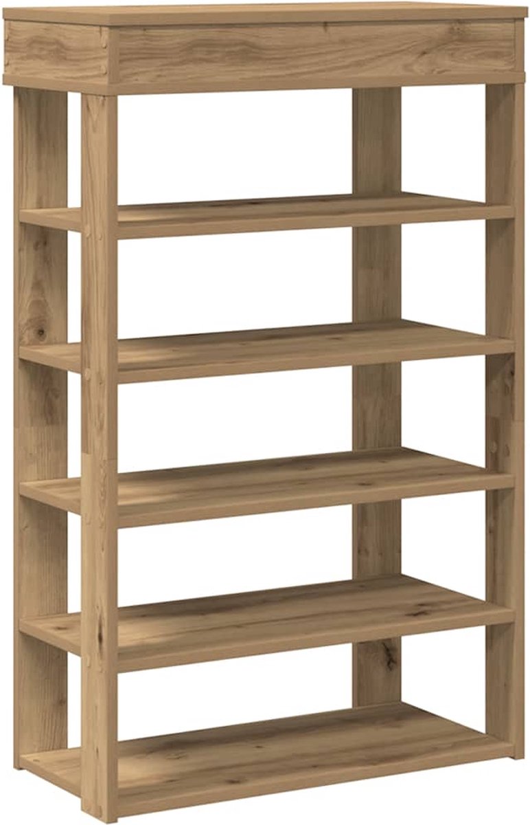 vidaXL Schoenenrek 60x30x98 cm artisanaal eiken (8176929708401)