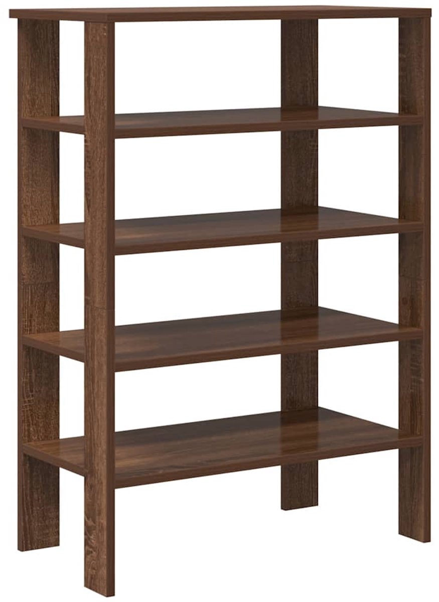 vidaXL - Schoenenrek - 61x32x87,5 - cm - bewerkt - hout - bruin - eikenkleurig (8721158648884)