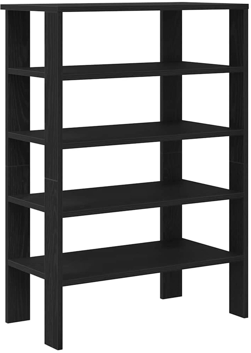 vidaXL - Schoenenrek - 61x32x87,5 - cm - bewerkt - hout - zwart (8721158648839)