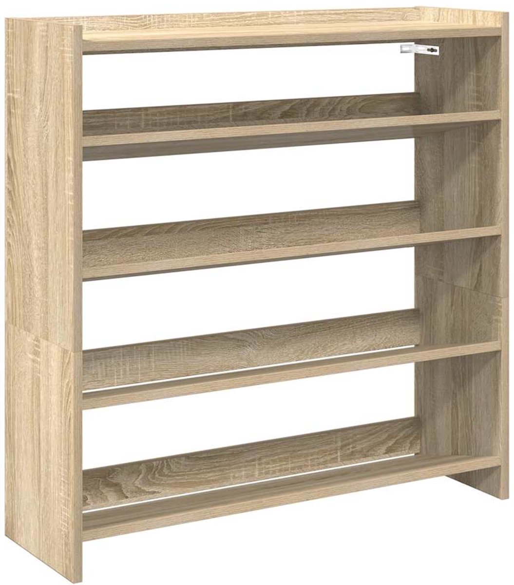 vidaXL - Schoenenrek - 80x25x81 - cm - bewerkt - hout - sonoma - eikenkleurig (8721158649386)