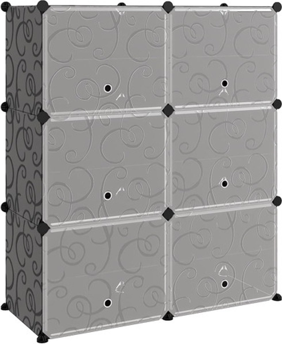 vidaXL - Schoenenrek - 84,5x31x93,5 - cm - polypropeen - zwart (8720286849699)