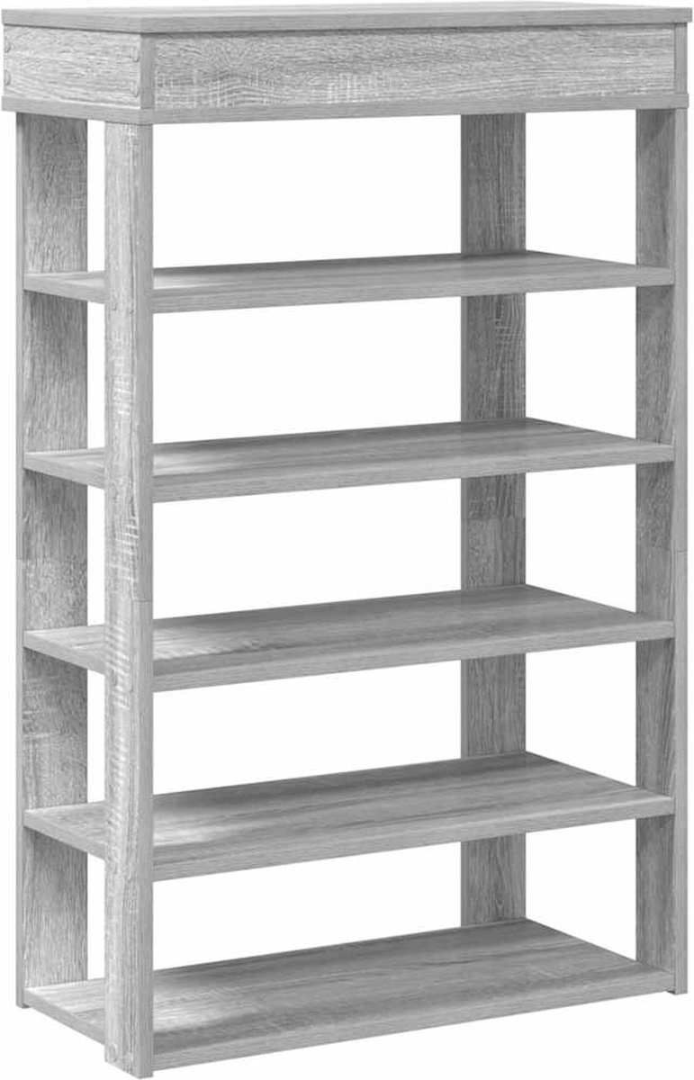 vidaXL Schoenenrek - Grijs Sonoma - 60x30x98 cm (8938233036454)