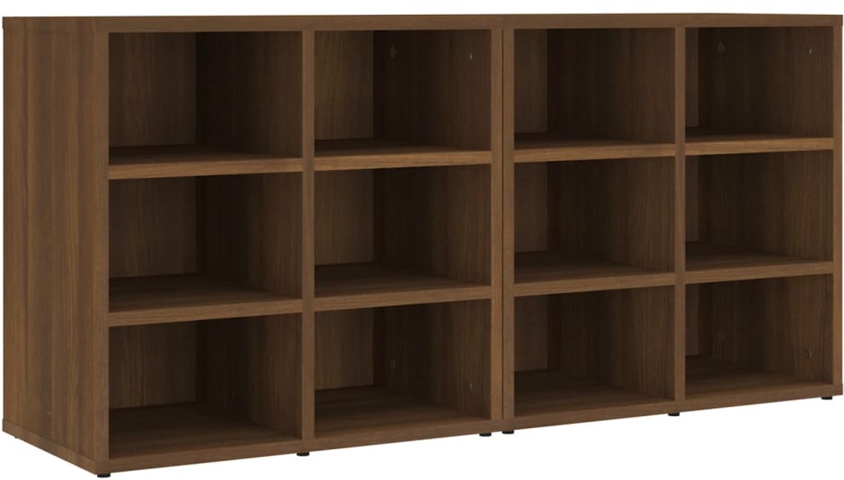 2 st Schoenenkast | Schoenenrek | Opbergkasten 52,5x30x50 cm bruin eikenkleur (6248446695174)