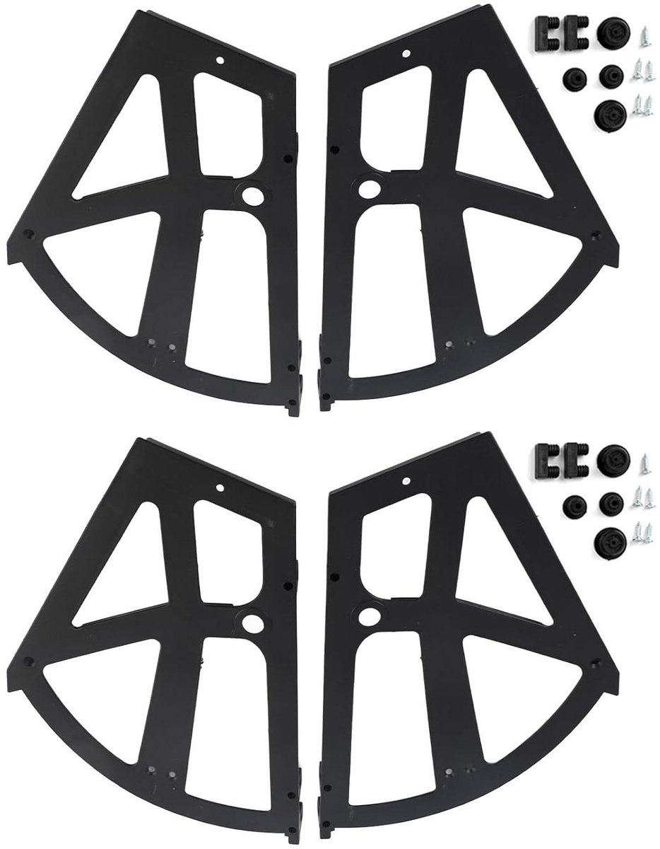 Allecta - Schoenenkast Scharnieren - Plank Vervanging - 4 Stuks - ABS - Schoenenkast - Geschikt voor - Zwart - Wit (8785343137300)