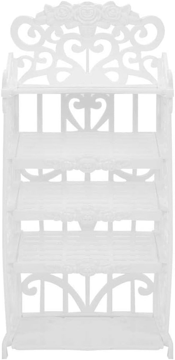 Allecto Plus - Schoenenrek Accessoire voor Poppenhuis - Minimeubilair van Plastic - Schoenenkast voor 20 Paar Schoenen - Poppenhuis Accessoires - Opbergsysteem (8785328137448)