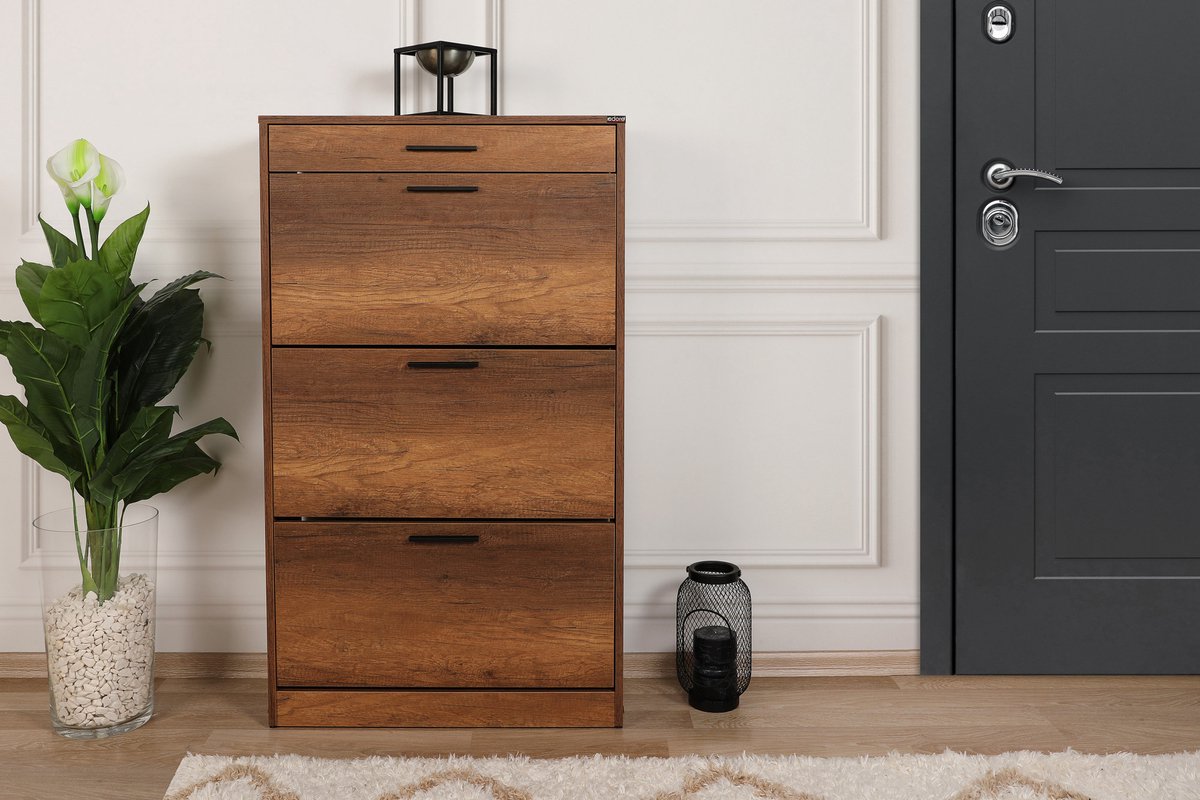 Asir | Schoenenkast | Oslo Walnoot | 75 x 128 x 29 cm (8682870658165)