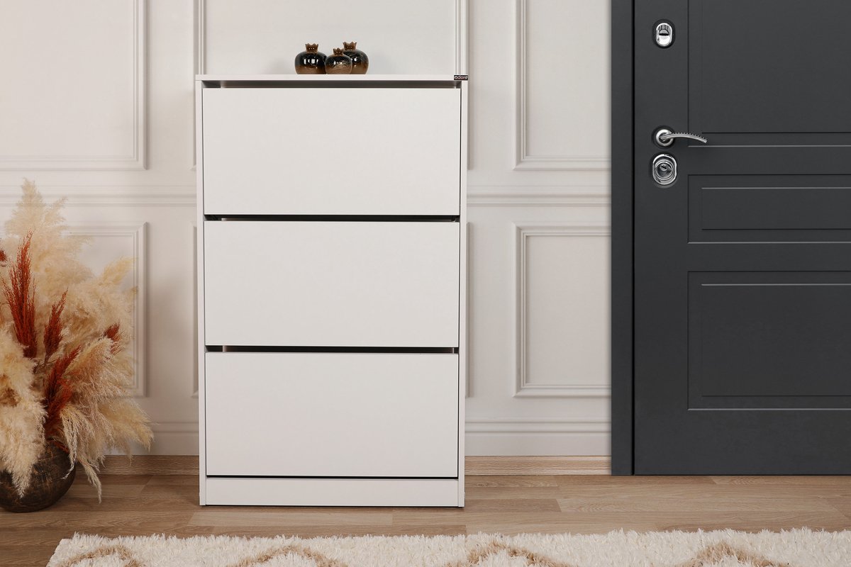 Asir Schoenenkast - Wit - 73 x 119 x 26 cm (8682870658257)