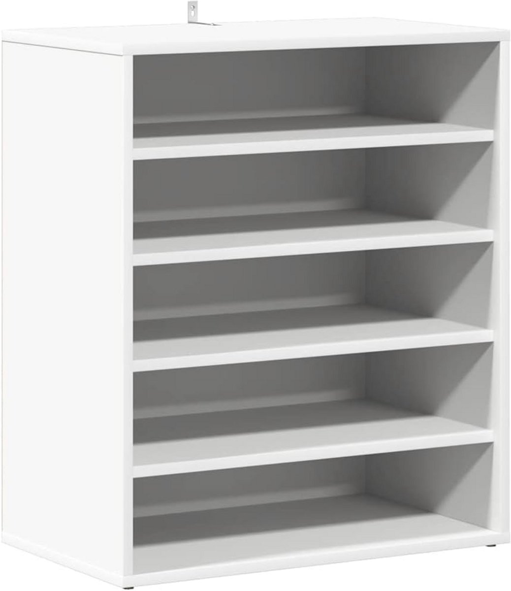 Compacte Schoenenkast Wit 60x35x70 cm - Stabila Schoenopberger met 5 Vakken (9101078136552)