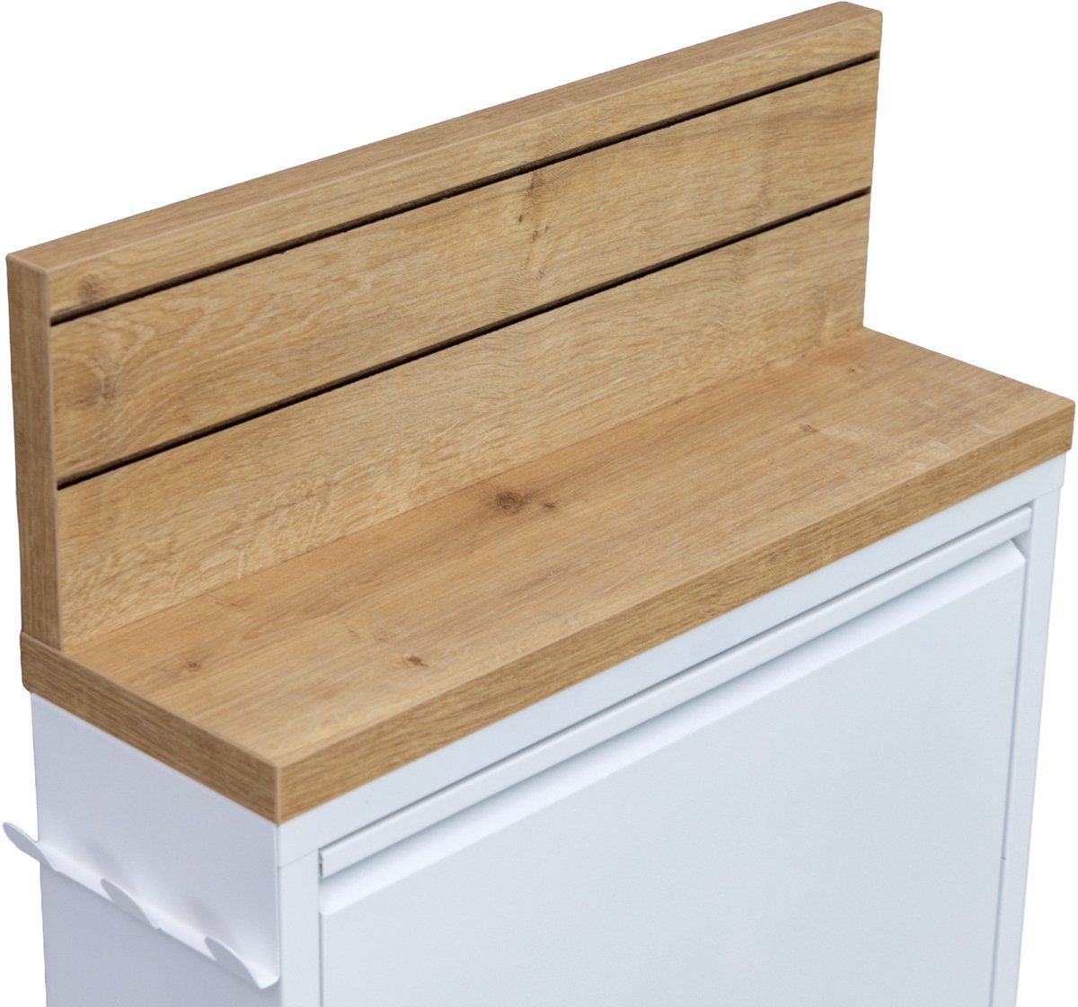 Furni24 Metalen opleg voor Schoenenkasten, Zijhaakrail Wit (8684032205101)