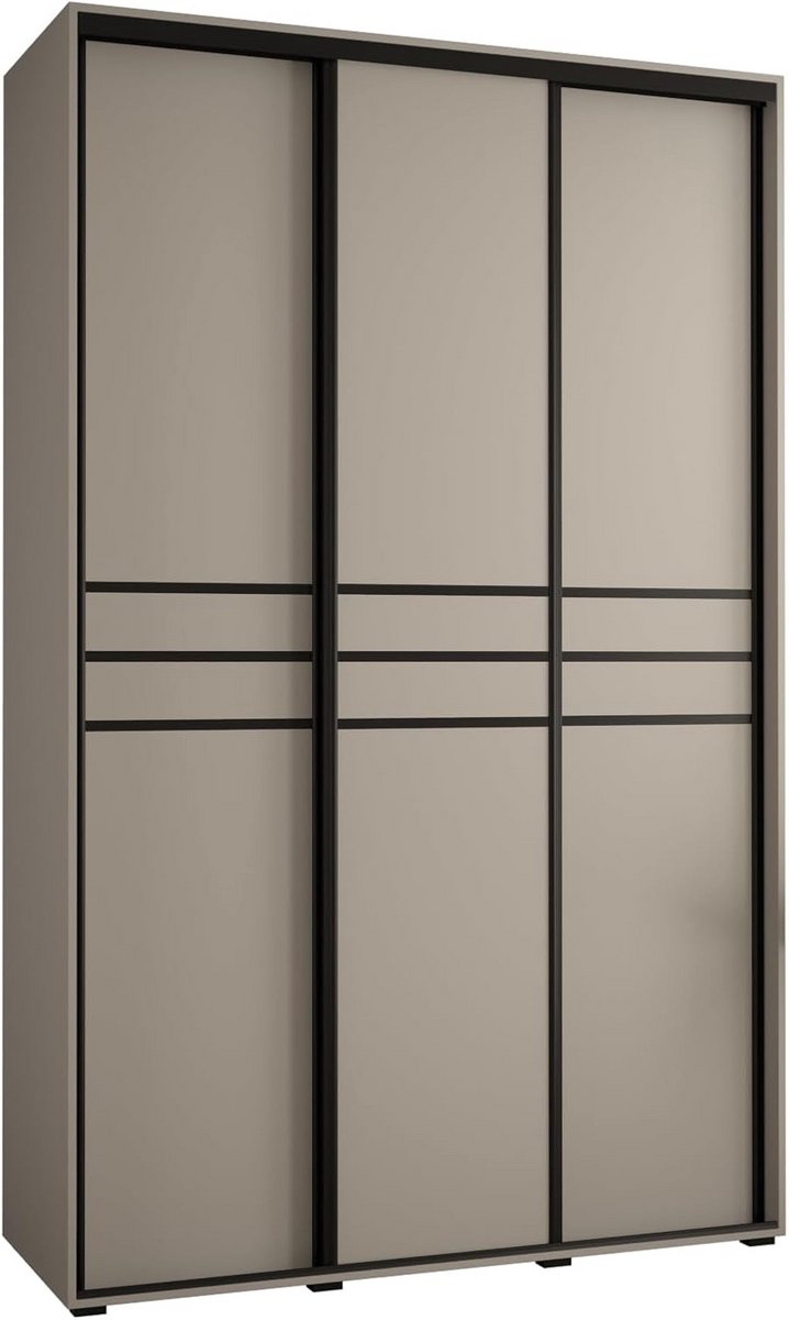 Grote Kledingkast met Schuifdeuren - Moderne Garderobekast met Legplanken en Kledingroede - 235x160x60 cm (9101026794810)