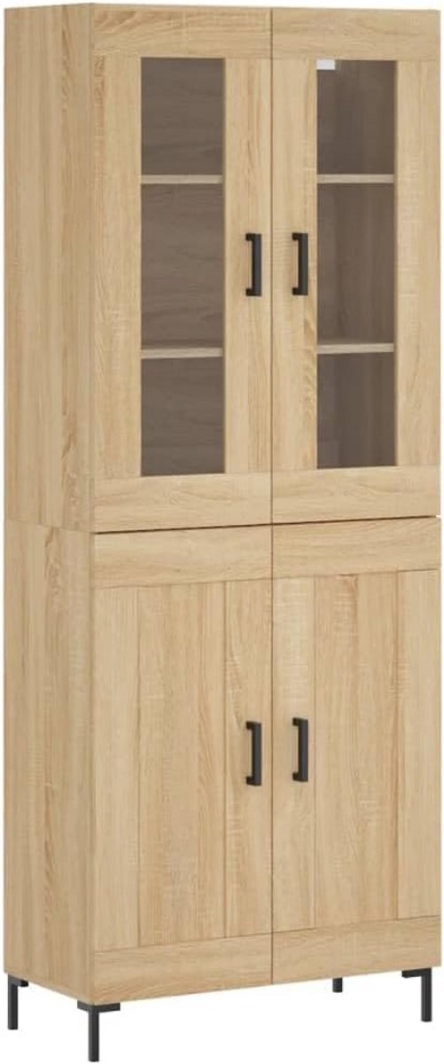 Hoge Kast voor Woonkamer of Slaapkamer - Sonoma Eikenkleurig (9101097522510)