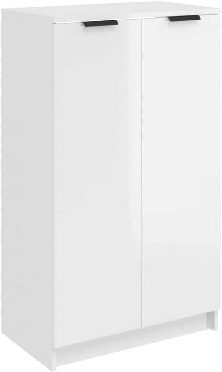 Hoge Schoenenkast met 5 Deuren en Planken - Wit Hoogglans (9101064943775)